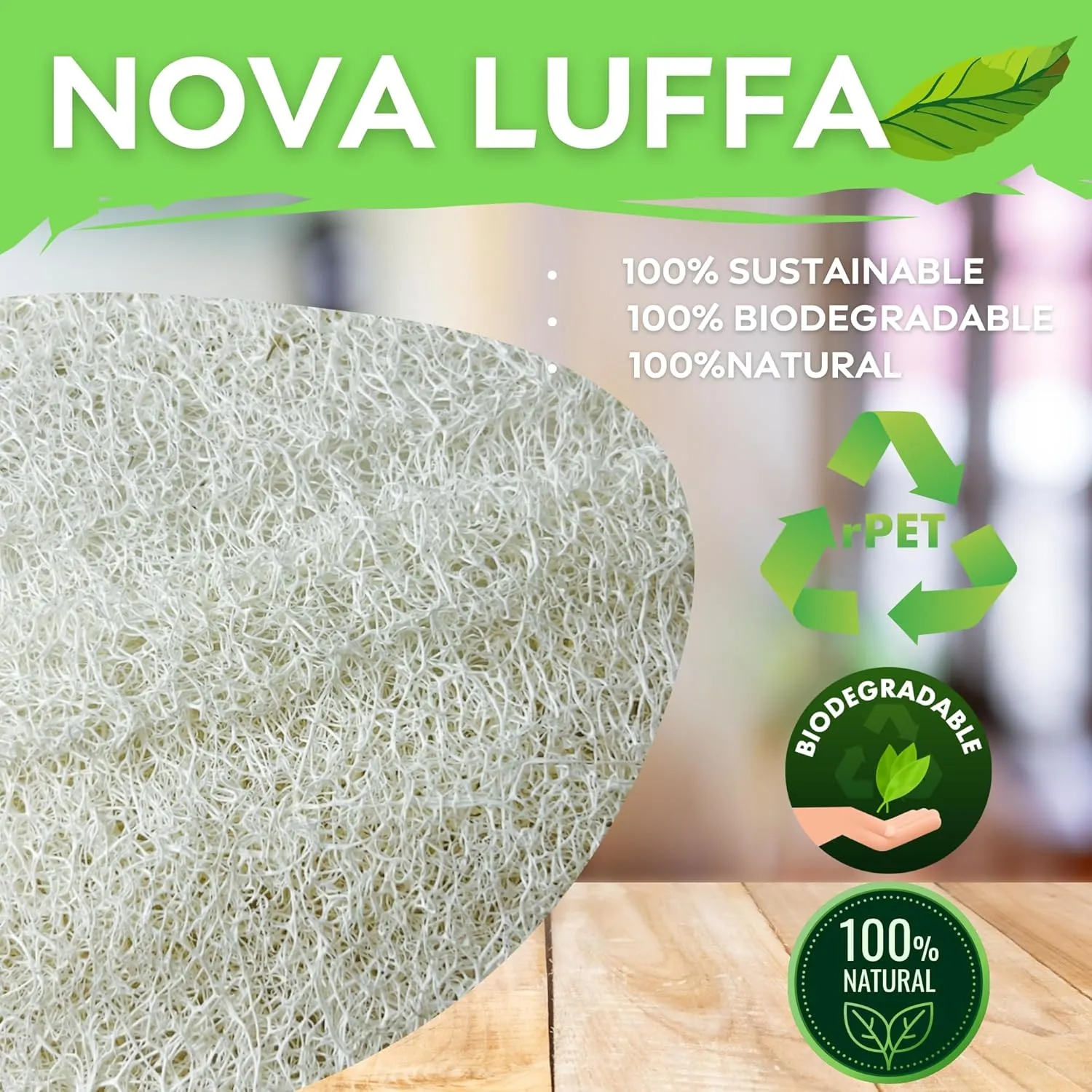| 100% Natural Egyptian Loofah Sponge Pack | Organic & Eco-Friendly Exfoliating Bath Scrubbers for Skin Rejuvenation | Biodegradable Body Wash Accessories for Shower (Essentials Trio)