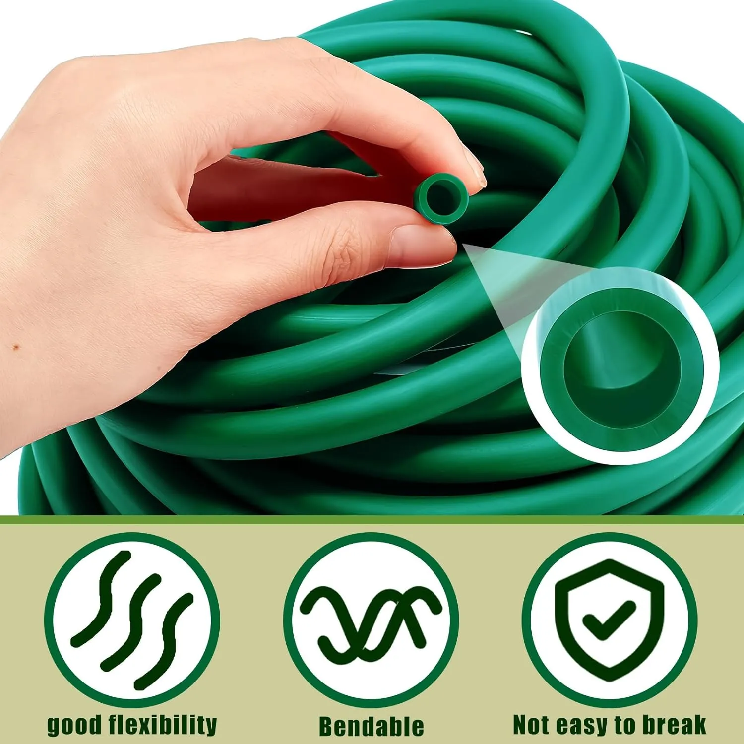 1 Roll Resistance Tubes Latex Elastic Tubing 50ft Exercise Bands Exercise Tubing for Physical Therapy, Lower Pilates, at Home Workouts, Rehab Core Exercise