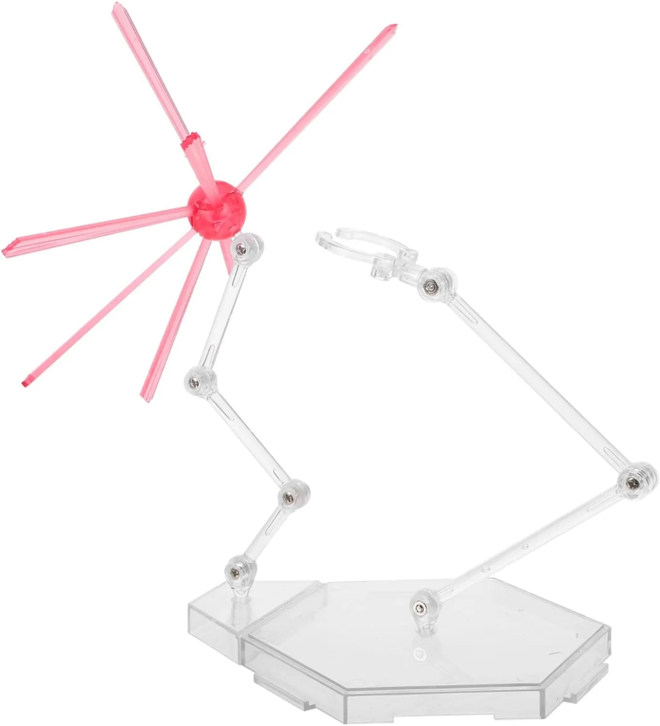 1 Set Action Figure Display Stand Adaptable Model Support with Effects for Creative Scenes Lightweight Holder for Easy Portability Quick Assembly for Figurines and Collectibles