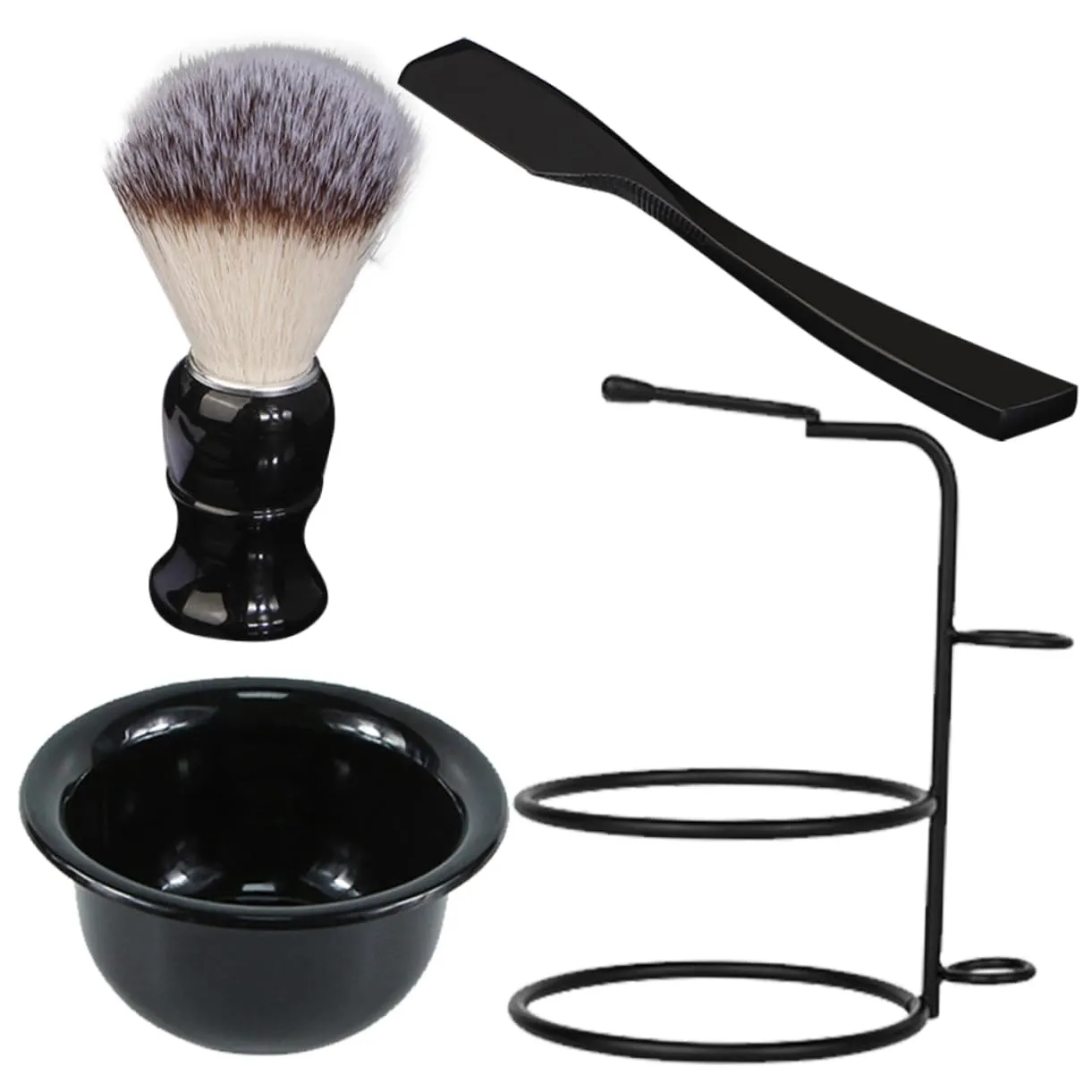 1 Set Barber Grade Shaving Set for Men Manual Razor Shaving Brush Foaming Bowl Classic Bathroom Kit for Traditional Grooming Fathers and
