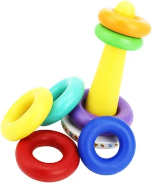 1 Set Cognitive Color for Early Learning Development Color Sorting Hand Eye Coordination Rings for Imaginative Play Sized