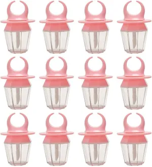 10 Pcs 8ml Pink Empty Lip Gloss Tube Bottle Diamond Ring Shape Plastic Refillable Lipgloss Tube Container Clear Lip Glaze Tube Wand Brush Lip Oil Vials DIY Cosmetic Lipstick Tube Makeup Tool