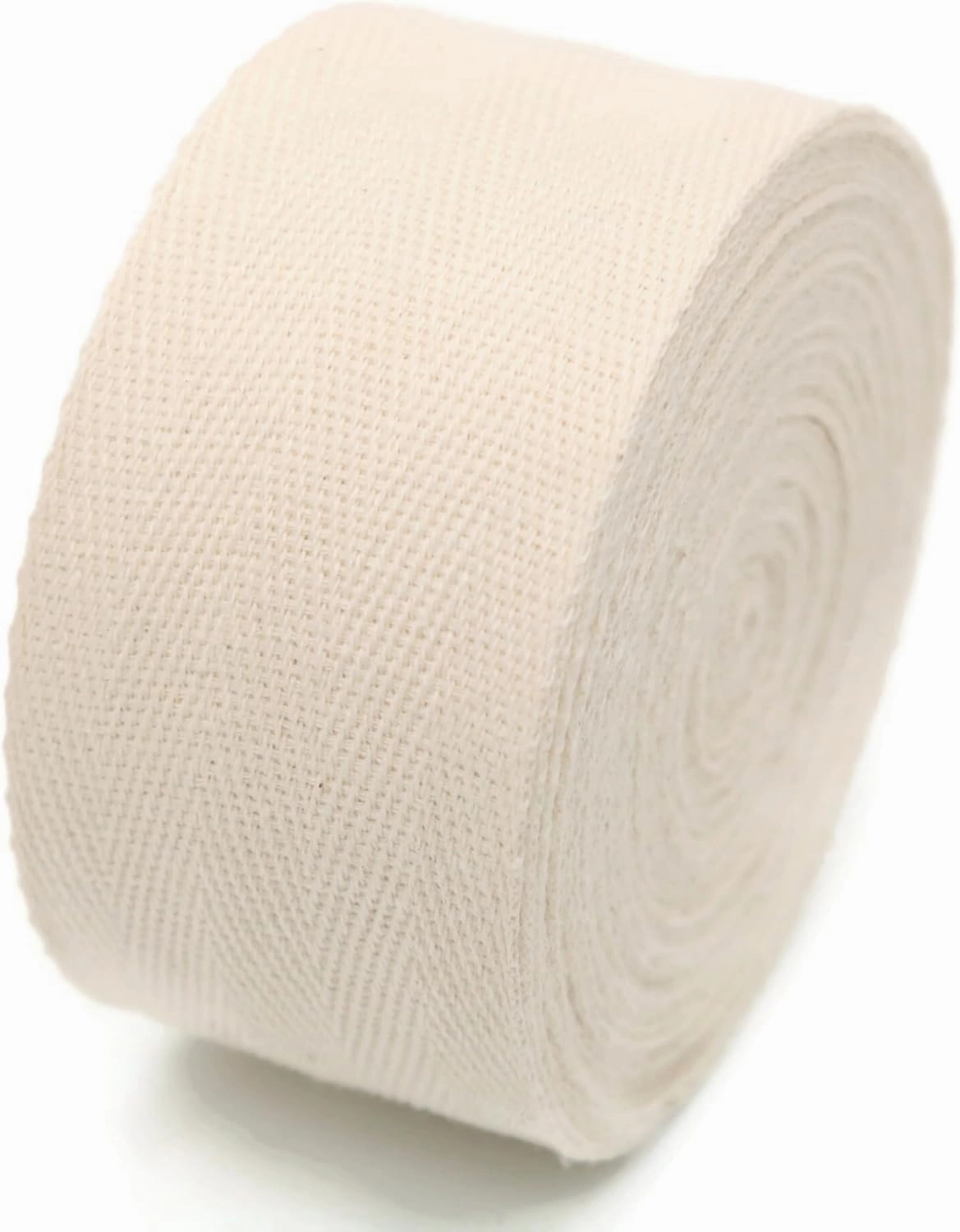100% Natural Cotton Herringbone Bias Binding - 10 Yards - 50  Colors - 1" & 1.5" & 2" Cotton Twill Tape Trim for Sewing, Wrapping, Craft, DIY - 10595 (Ivory)