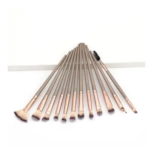 10/12 Set Makeup Brush Tool Set Soft Eyeliner Natural Synthetic Hair Brush Set (Color : Brown-Golden)