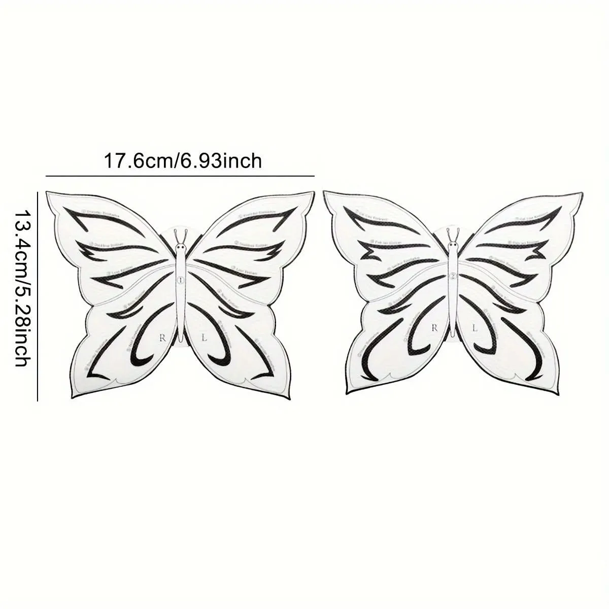 12 Pairs Reusable Eye Makeup Templates – Butterfly Eyeliner & Eyeshadow Stickers