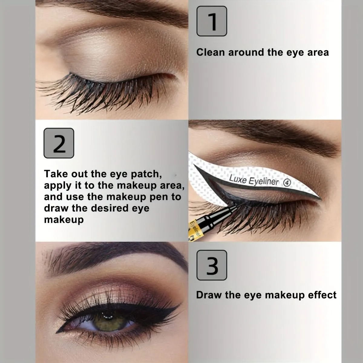 12 Pairs Reusable Eye Makeup Templates – Butterfly Eyeliner & Eyeshadow Stickers