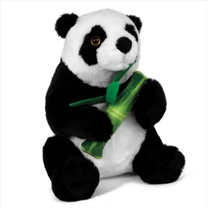 12'' Panda Bear Stuffed Animal- Plush Panda Bear Kids Toy with Realistic Bamboo, Black and White Panda Stuffed Bear for Kids, Cute and Soft Panda