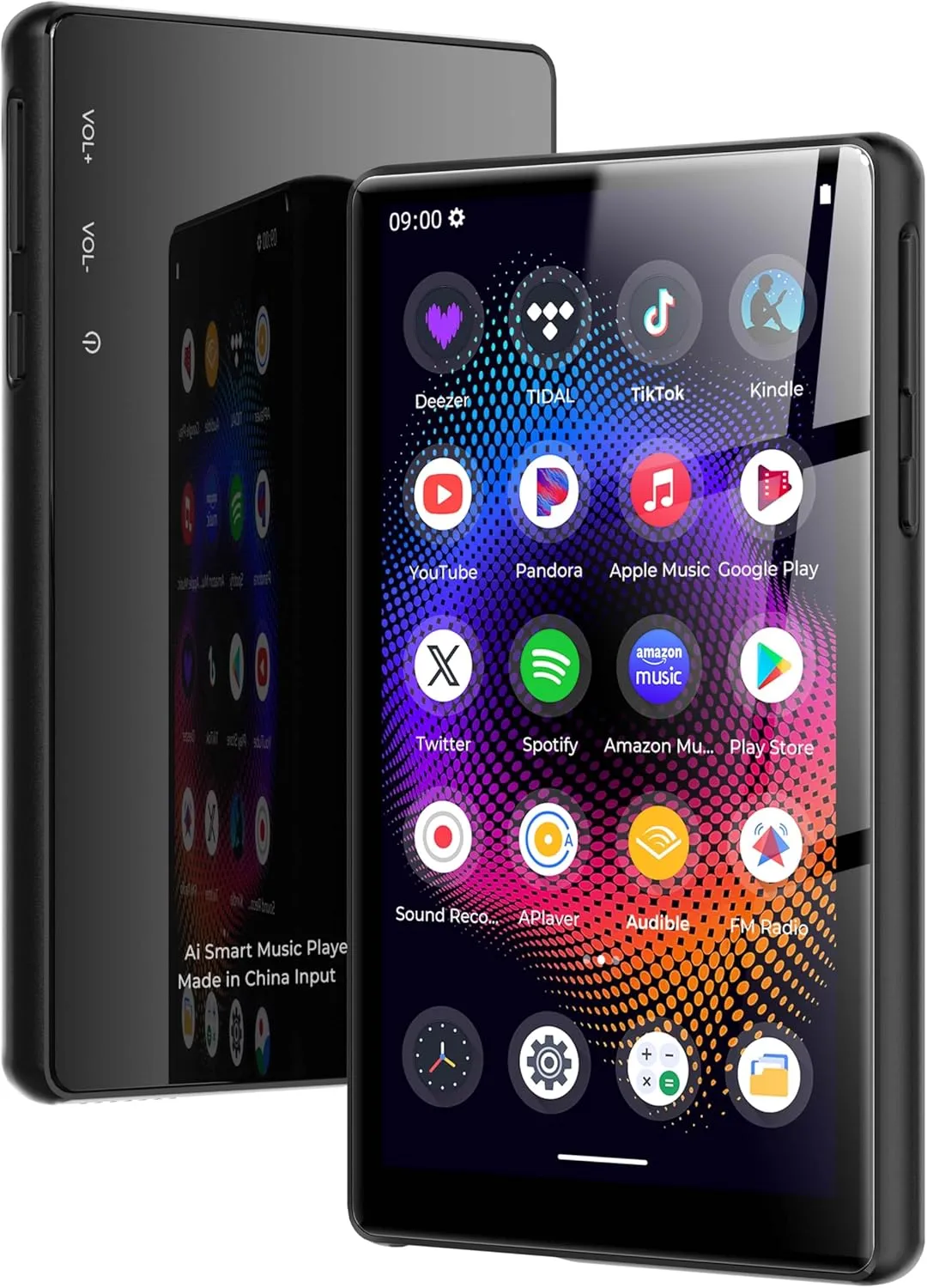 128GB MP3 Player with Bluetooth and WiFi，Music Video Player with Spotify Pandora,Amazon Music, 5" Touch Screen Android MP4 MP3 Player for Kids with Audible, YouTube, Spotify Kids,up to 256GB (Black)