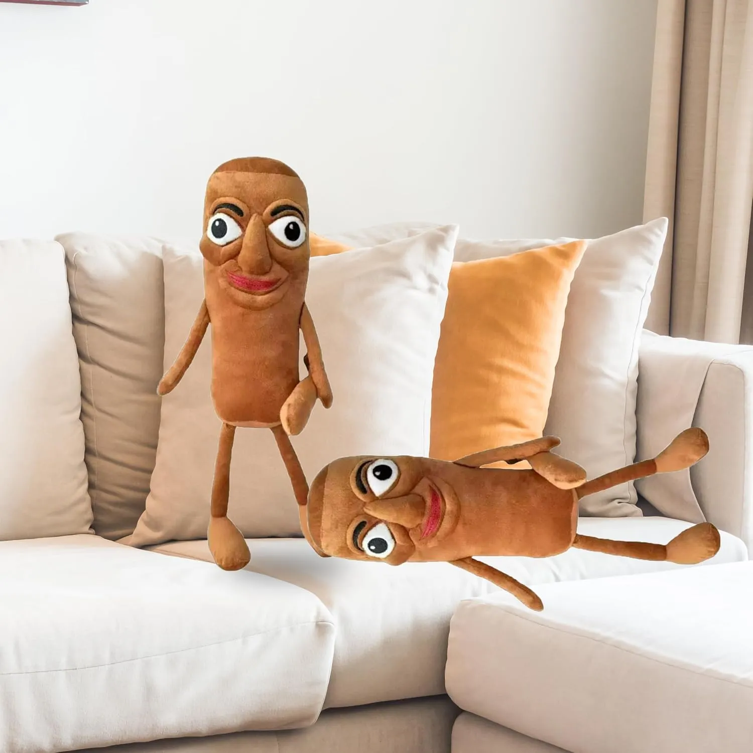 12IN Tung Tung Tung Sahur Plush - Cute Brown Wooden-Face Expressive Doll for Adults, Unique Funny Gift (Brown)