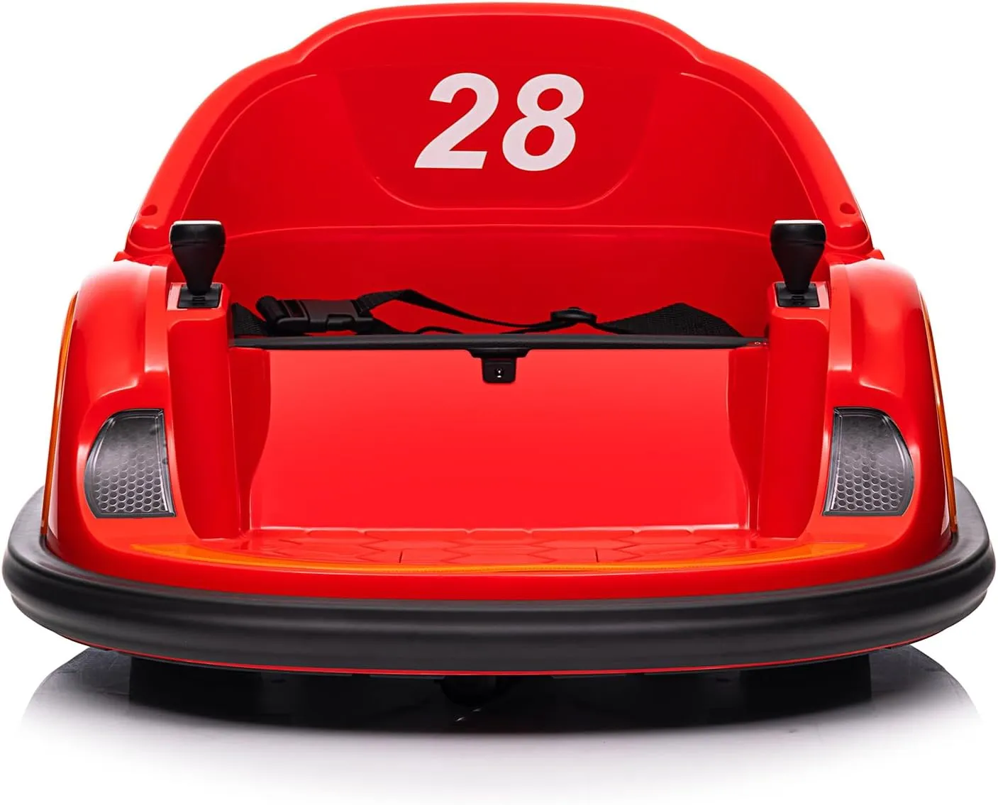 12V Kids Electric Ride On Bumper Car, Toddlers Bumper Car with Remote Control, Baby Bumping Toy with 360 Degree Spin, 3 Speeds, Music, Led Lights, for Boys Girls 1.5 , Red