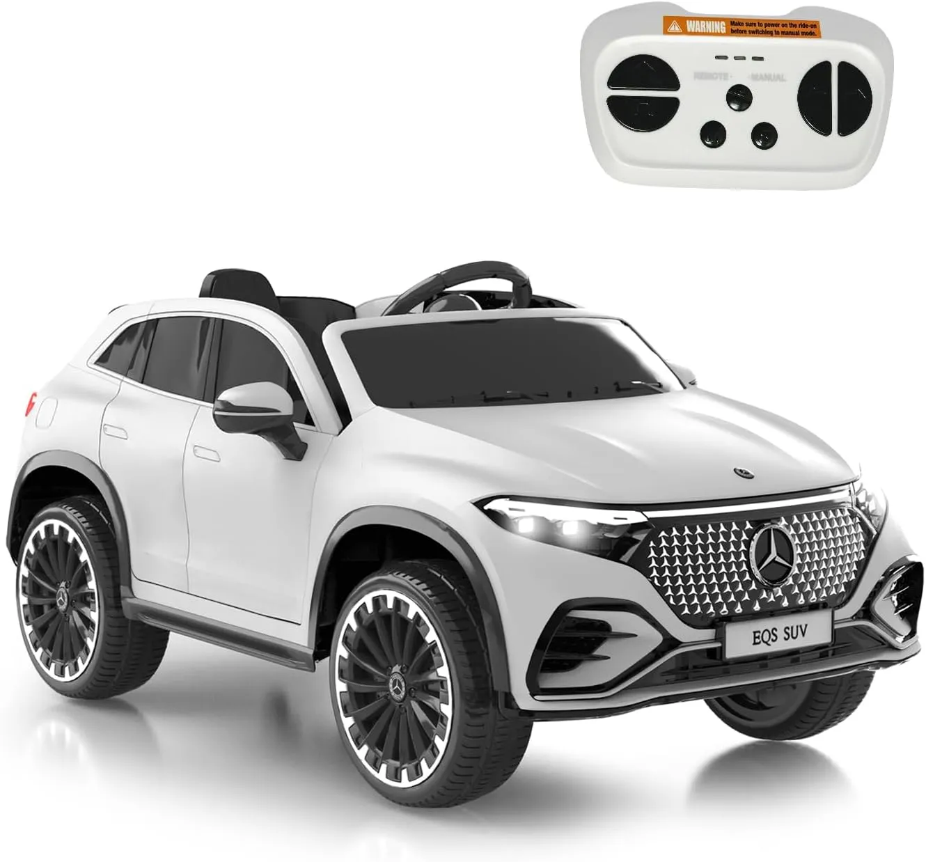 12V Licensed Mercedes Benz EQS SUV Electric Ride on Car for Kids Battery Powered Electric Vehicles Toy Car with Remote Control for Ages 3 