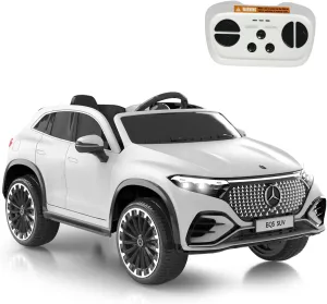 12V Licensed Mercedes Benz EQS SUV Electric Ride on Car for Kids Battery Powered Electric Vehicles Toy Car with Remote Control for Ages 3 