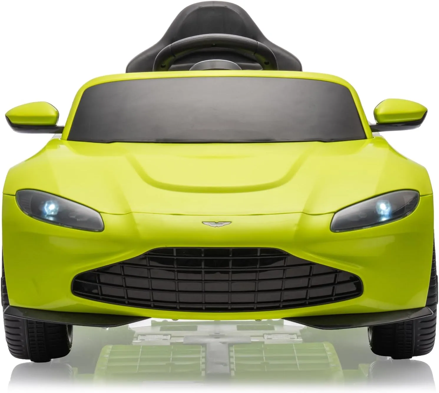 12V Ride on Sports Car for Kids Licensed Aston Martin Battery Powered Car Toddlers Ride on Toy with Remote Control, Horn, Soft Start, LED Lights, Music, USB, Electric Vehicle for Boys Girls (Green)