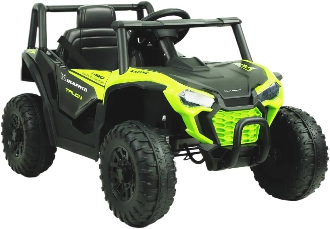 12V Ride On UTV Toy Electric Car with Remote Control for 3-6 Year Old Boys/Girls - Kids Electric UTV Car(Green)