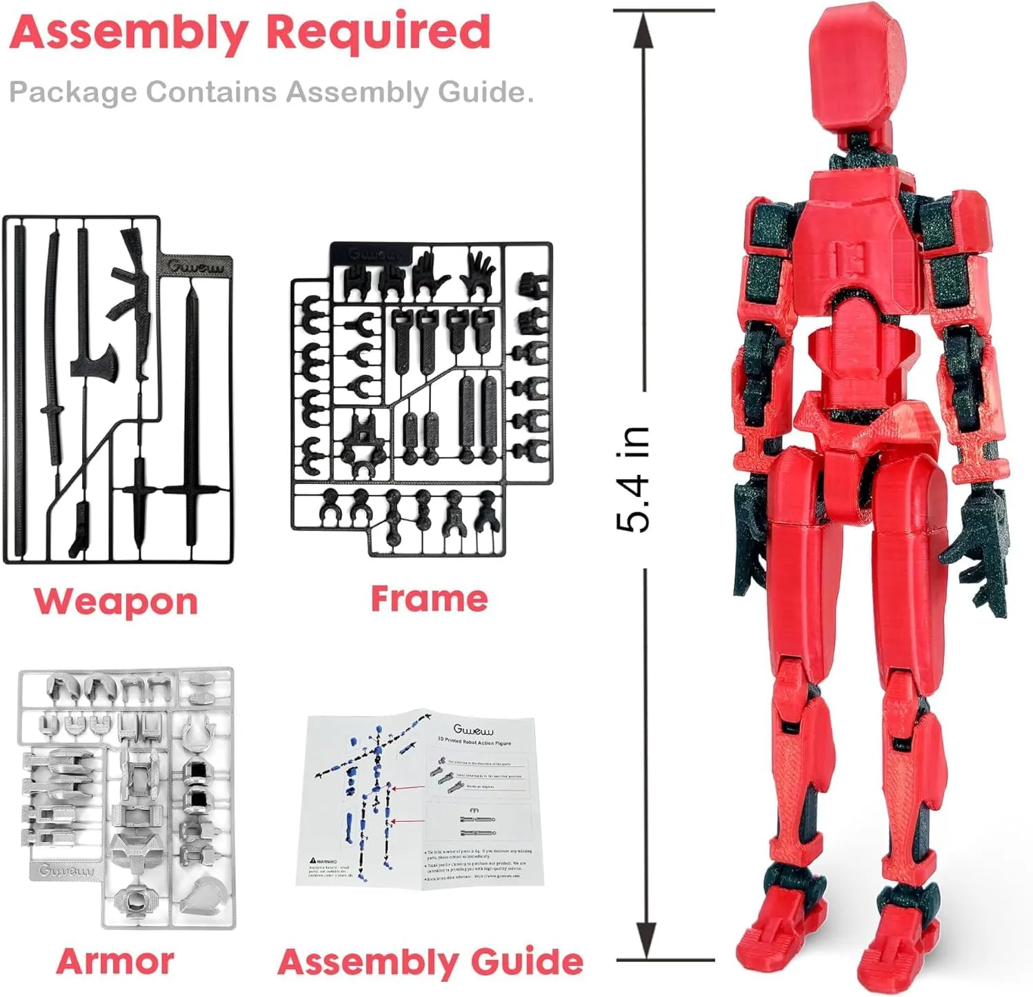 13 Action Figure, T13 Action Figure 3D Printed Multi-Jointed Movable, Lucky 13 Action Figure, 13 Action Figure Dummy 13 Action Figure, Hand Painted Figure, Desktop Decorations Game Gifts (3PCS B)