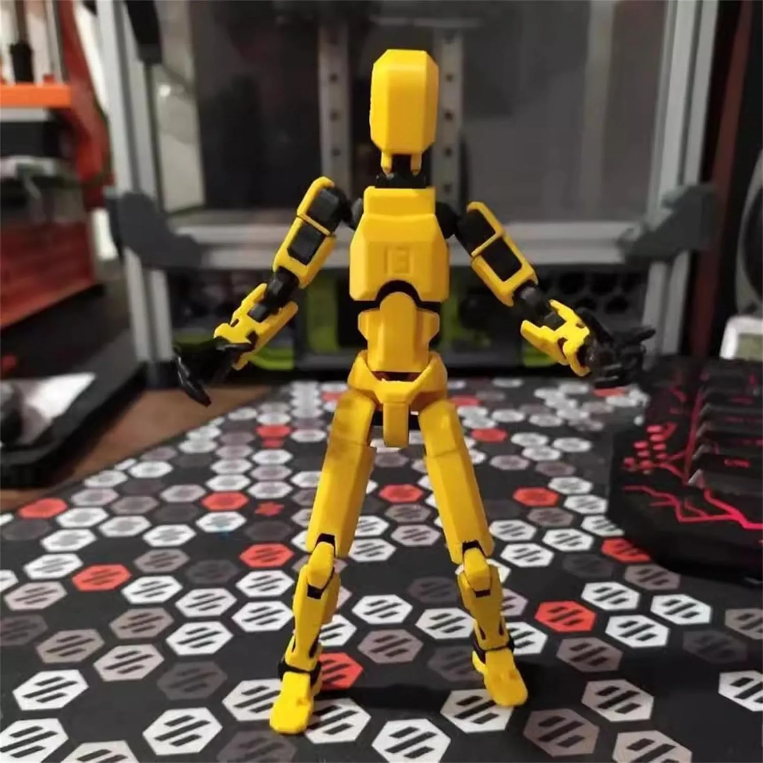 13 Action Figure, T13 Action Figure 3D Printed Multi-Jointed Movable, Lucky 13 Action Figure, 13 Action Figure Dummy 13 Action Figure, Hand Painted Figure, Desktop Decorations Game Gifts (3PCS B)