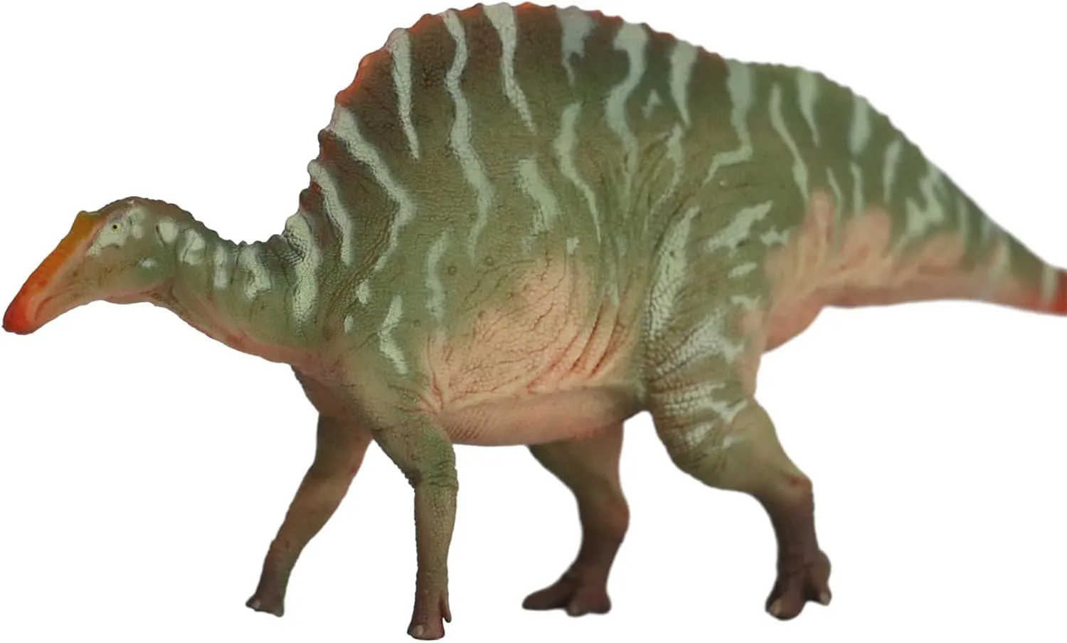 1:35 Scale Ouranosaurus Figure Cretaceous Iguanodontidae PVC Animal Model Collection Dinosaur Set Realistic Wonderful Decoration Gift for Adult (Green)