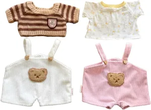 14-16inch Toy Clothing,Doll Clothes for 36cm Teddy Bear and Bartholomew Bear,Clothes only Without Doll(4pc Includes 2 Doll Jumpsuit,1 Sweater,1 T Shirt)