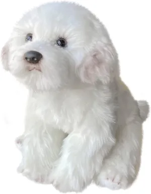 14 Inch Maltese Stuffed Animal, Realistic Dog Plush, Lifelike Stuffed Animal,Companion Pet, Fluffy Stuffed Puppy Dog Toys for Gift