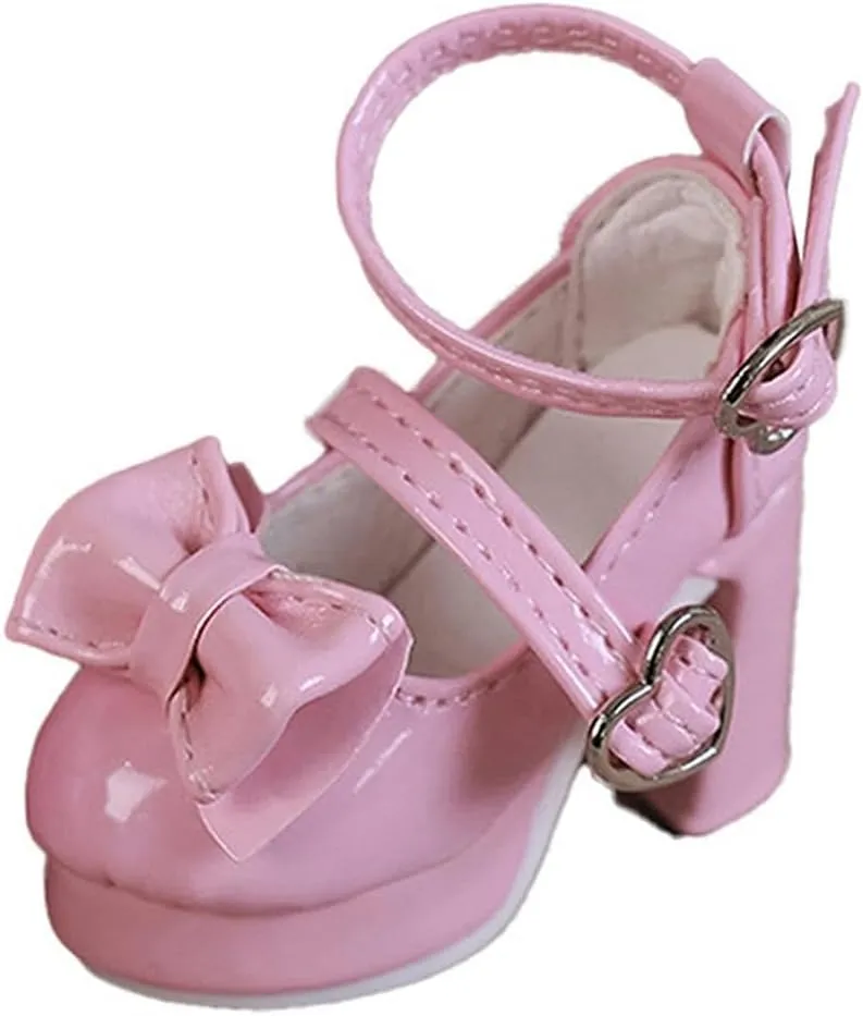 1/4 Scale Figure Shoes,Miniature, Creative,Realistic with Cute,Fashion,Sturdy for Female Action Figure High Heel Shoes, Pink
