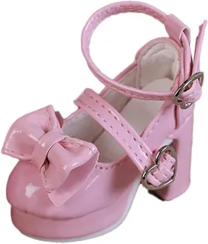 1/4 Scale Figure Shoes,Miniature, Creative,Realistic with Cute,Fashion,Sturdy for Female Action Figure High Heel Shoes, Pink