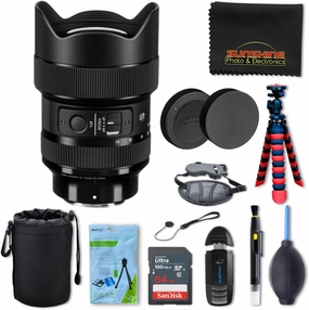 14-24mm f2.8 DG DN Art Lens for Sony E with Sunshine Professional Bundle - 4 Years USA Manufacturer Warranty