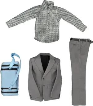1/6 Male Action Figure Outfit for Dolls with Coat, Shirt, and Trousers