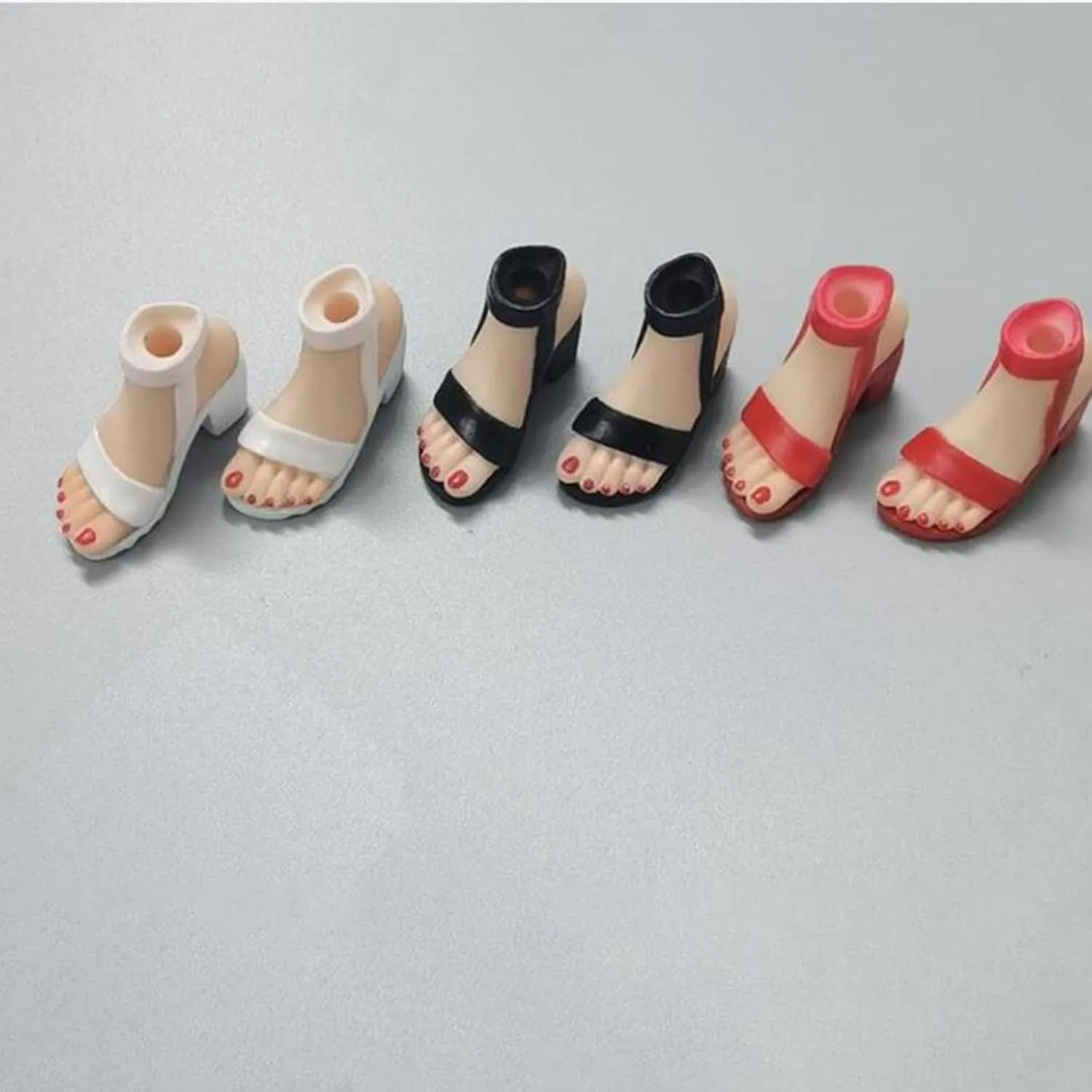 1:6 Scale Action Figures High Heeled Shoes Doll High Heels Model Scene Photo Prop Body Dolls Dress Up for 12 Inch Figure Body, White