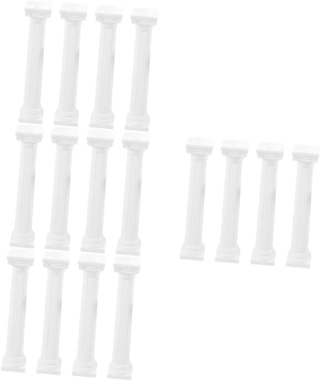 16pcs Roman Pillar Statues for Party Home Decor Miniature Columns Elegant Roman for Landscaping Photo Props Decorative Pillars for Weddings Events