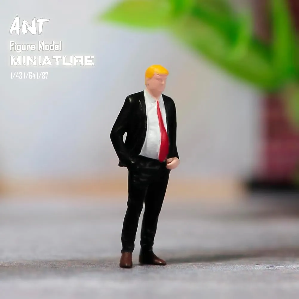 1/87 1/64 1/43 1/24 Scale Miniature Figure Resin Model Doll Diorama Action Figure Tiny People Creative Photography for Cars Vehicles Toys (Suit Man, 1/87 Scale)