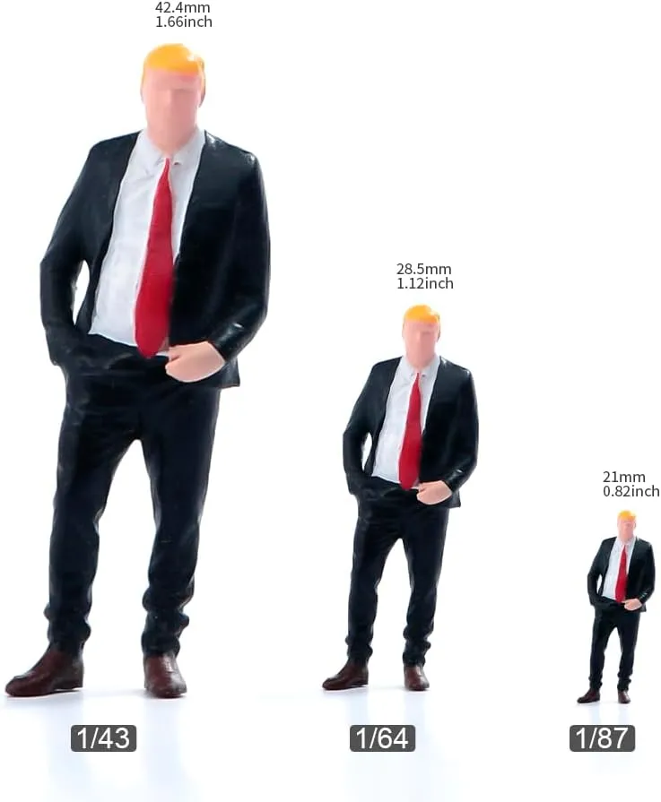 1/87 1/64 1/43 1/24 Scale Miniature Figure Resin Model Doll Diorama Action Figure Tiny People Creative Photography for Cars Vehicles Toys (Suit Man, 1/87 Scale)