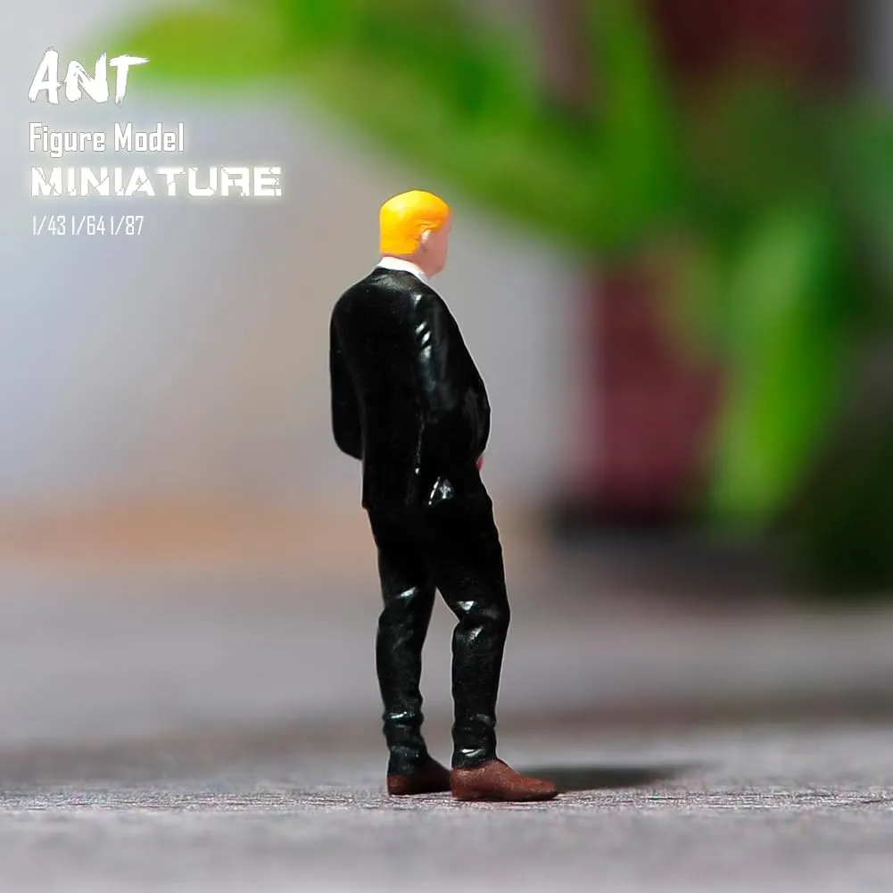 1/87 1/64 1/43 1/24 Scale Miniature Figure Resin Model Doll Diorama Action Figure Tiny People Creative Photography for Cars Vehicles Toys (Suit Man, 1/87 Scale)