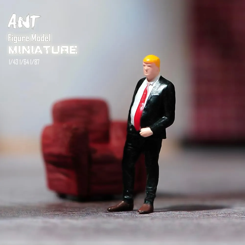 1/87 1/64 1/43 1/24 Scale Miniature Figure Resin Model Doll Diorama Action Figure Tiny People Creative Photography for Cars Vehicles Toys (Suit Man, 1/87 Scale)