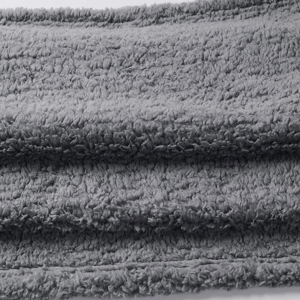 1 Pack 3 Calming Blankets Fluffy Premium Fleece Pet Blanket Soft Sherpa Throw for Dog Puppy Cat Beige/Black/Grey Medium (30" x20'')