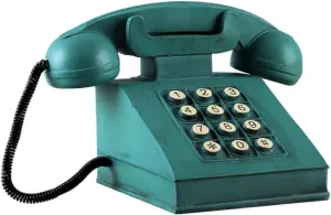 1pc Telephone Piggy Bank Flip Mini House Banks Telephones Smart Kettle Dumb Landline Gumball Clear Toaster Vending Decor Pot Automatic Organizer Old Retro Telephone Tin Green Resin