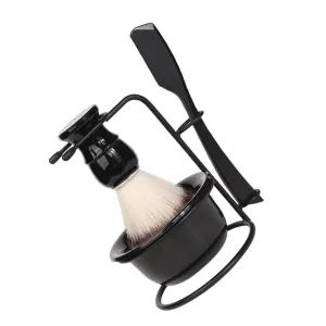 1set Men Shaving Kit Portable Foaming Shaving Tool Brush Bowl Manual Home Barbershop Use Gentle Beard Cleaning Brush Grooming Essentials