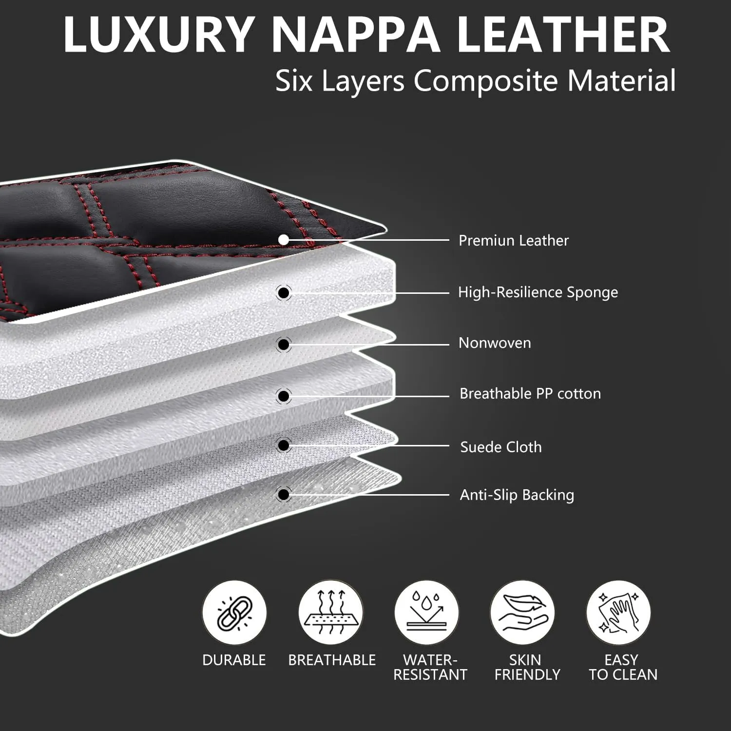 2 Front Leather Car Seat Covers for Jeep Wrangler JK/JL JKU/JLU 2/4-Door 2007-2025 Unlimited X Rubicon 392 Sahara Willys Sport High Altitude 4X4,Waterproof Seat Cover Protectors(Coffee)