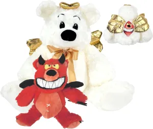 2-in-1 Devil Inside Me 14" Angel Teddy Bear. Stuffed Plush Animal Toys for Girls and Boys, plushie Toy Inside Toy. Stuffed Angel with 9" Baby Devil Teddy Bear.