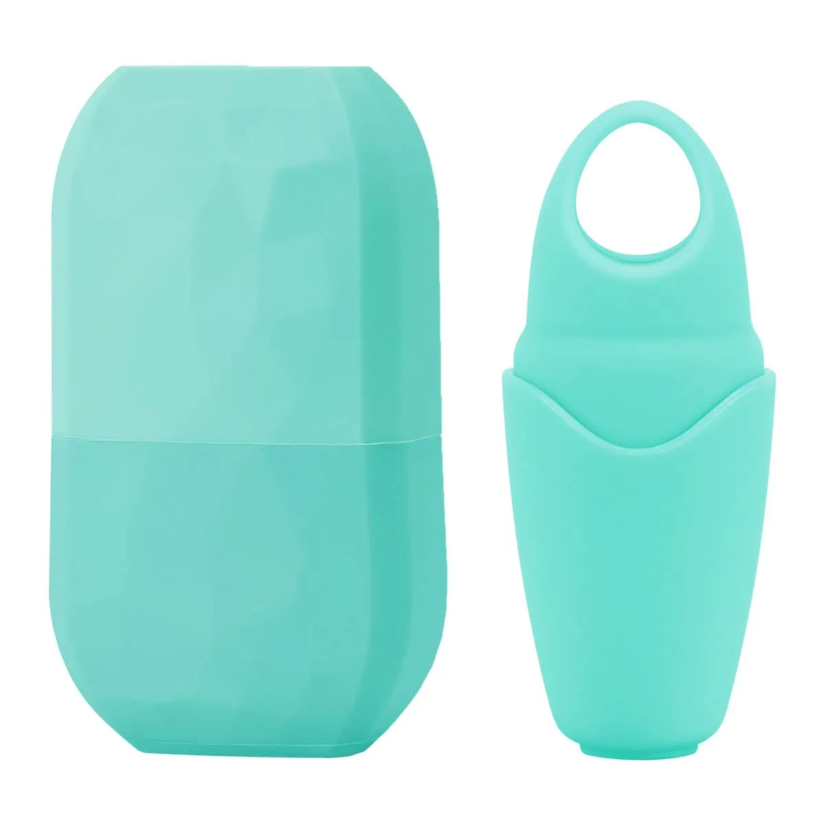 2 Pack Ice Roller for Face and Eye, Ice Face Roller Facial Beauty Ice Roller Skin Care Tools, Ice Facial Roller Gua Sha Face Massage, Silicone Ice Mould for Face Beauty Remove Fine Lines (Blue)