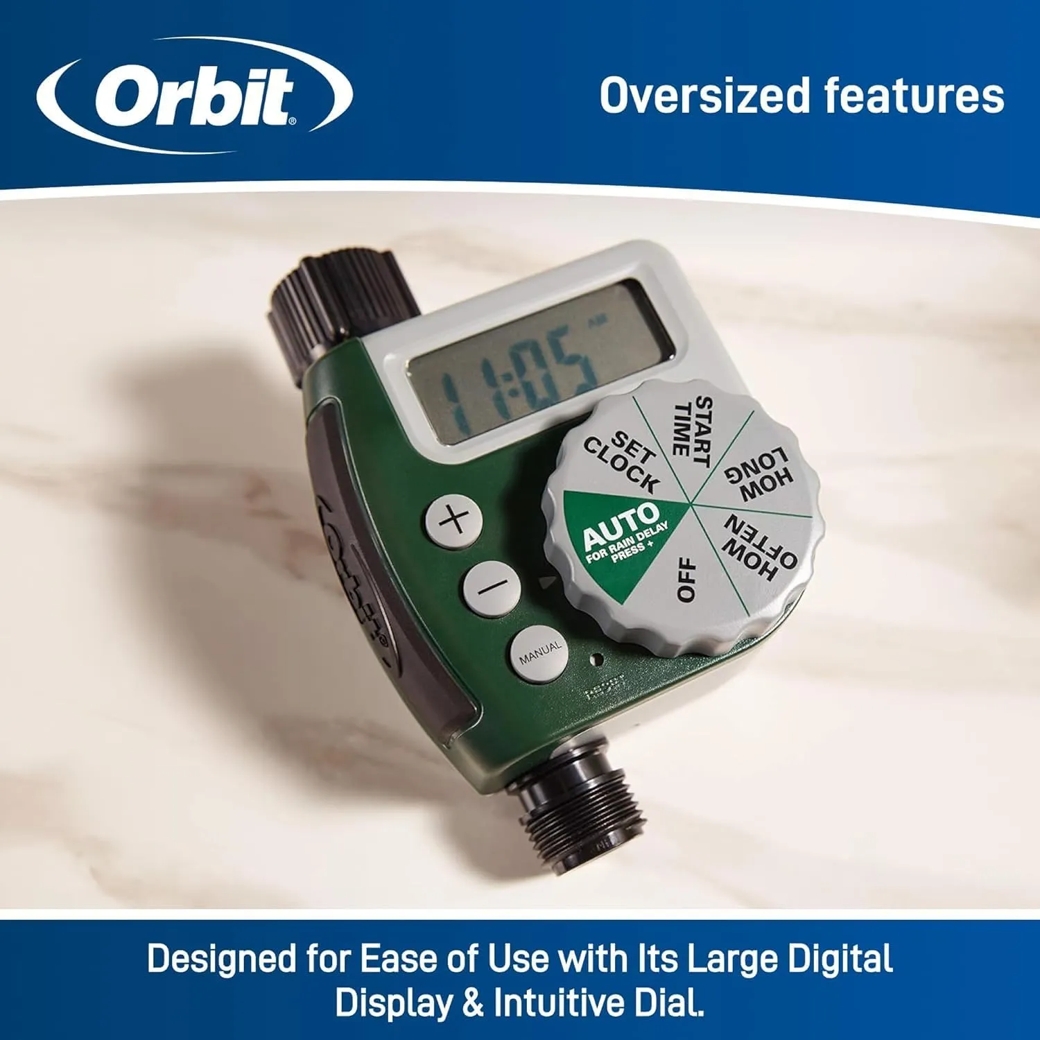 2-Pack Orbit 62061Z 1-Outlet Programmable Hose Faucet Timer - Convenient and Programmable Watering Control