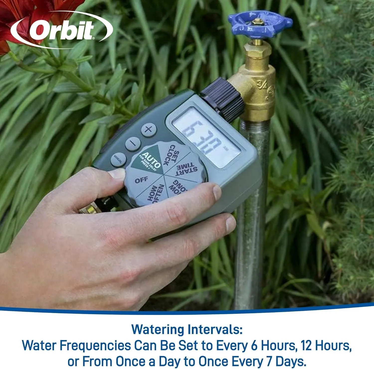 2-Pack Orbit 62061Z 1-Outlet Programmable Hose Faucet Timer - Convenient and Programmable Watering Control