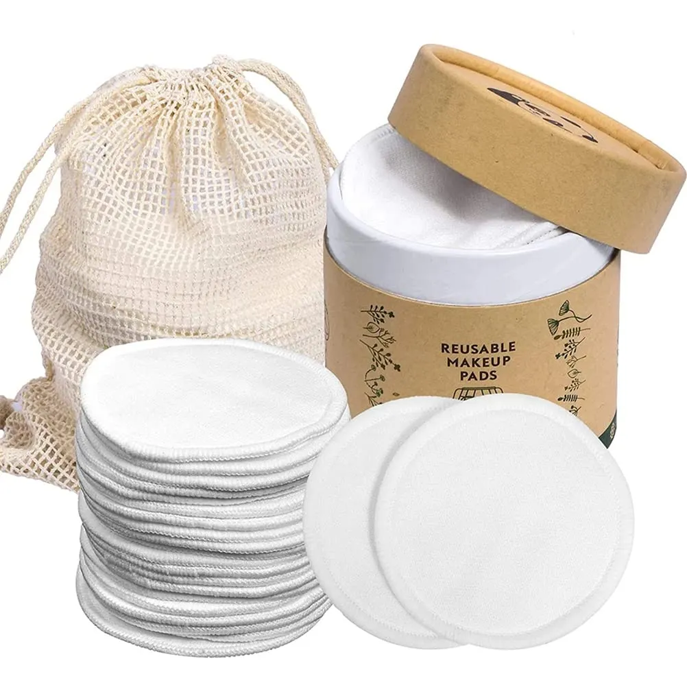 20 Pcs Reusable Makeup Remover Pads, Reusable Bamboo Cotton Rounds for Many Parts of the Face, Eye Makeup Remover, Face Makeup Remover, Eye Shadow