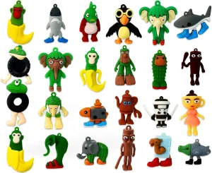 24 Pcs Bubbly Joy Italian Brainrot Tung Tung Sahur Meme Unique Action Figures Decorations Gifts, Toys Desktop Decor