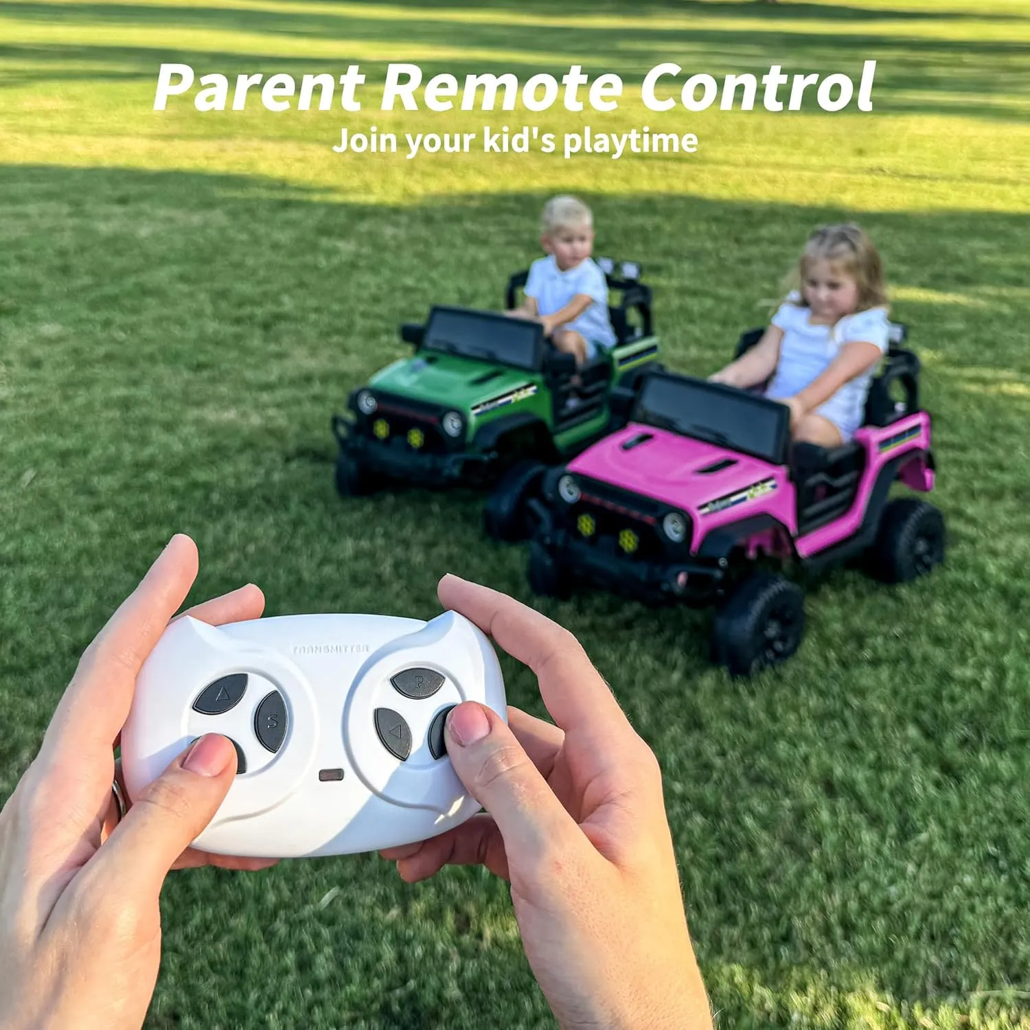 24 Volt Ride on Truck Toy, Electric Ride on Car for Kids with Remote, 400W Power, 5Mph Max Speed - Pink