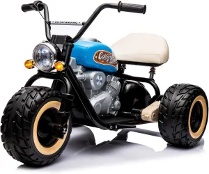 24V Electric Powered Motorcycle, Ride-on Toy for Kids Age 6-12 with Spring Suspension & Safety Support Wheels