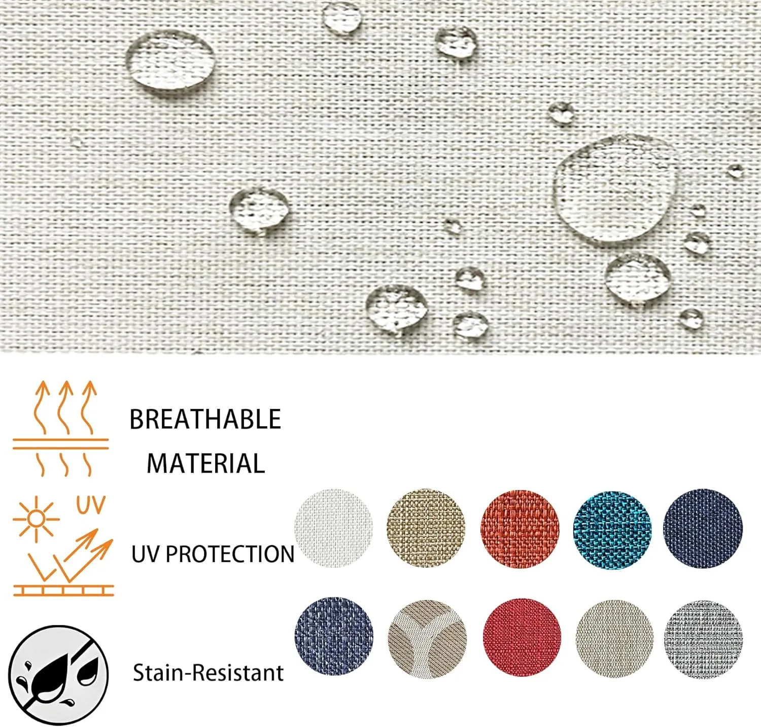 24x24 inch Outdoor/Indoor Deep Seat Patio Cushions Set of 2 Resilient Foam Filling Water Repellent Stain-Resistant UV Resistant Weather Resistant Deep Seat Bottom Almond