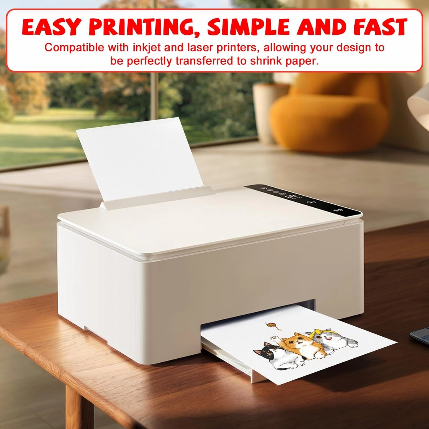 25PCS Printable Shrinky Dink Sheets,White Printable Shrink Paper,Shrinky Dink Kits for Kids with 25 Shrink Plastic Sheets for Inkjet Printer Kids DIY Crafts Mothers Day Gifts,8.3x11.7in/21x29.7cm