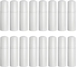2oz/60ml Plastic Foam Dispenser Bottle | Mini Foaming Pump Dispenser Empty - for Refillable Travel Hand Soap Foaming, Shampoo, Castile & BPA Free (16) White