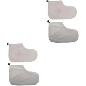 2pairs Paraffin Wax Foot Wraps Elastic Band for Nourishing Therapy Warm Foot for Beauty Treatments Moisturizing Care and Soft Skin Penetration