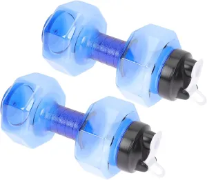2Pcs Dumbbell Water Bottle Creative Fitness Drinking Kettles for Gym Home and Travel Portable Sports Hydration Durable Pe Material Design